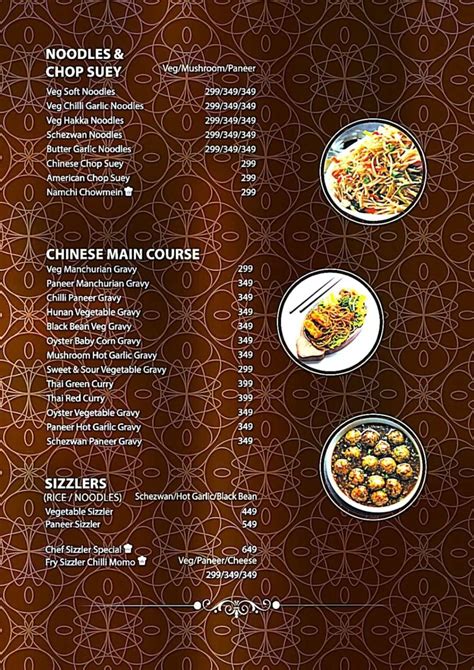 Namchi - Fusion Of Taste Buds Menu, Menu for Namchi - Fusion Of Taste ...