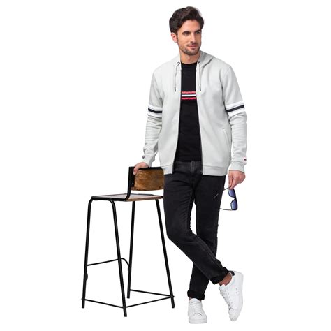 Being Human Regular Fit Men Hooded Hoody-Lt.Grey