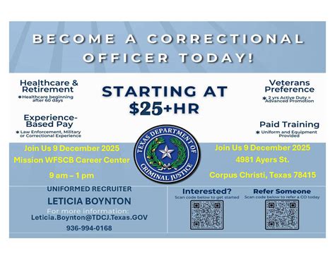 Texas Department of Criminal Justice Hiring Event - Workforce Solutions ...