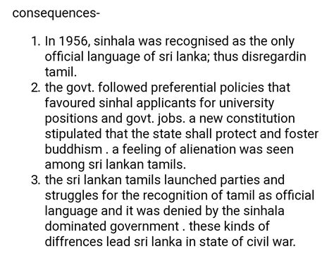 explain any three consequences of the majoritarian policies adopted by ...