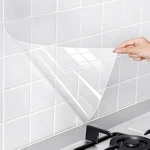 HOME13™ Clear Glossy Self Adhesive Film Covering Removable Protective ...