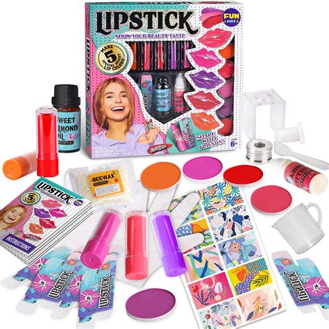 Buy Real Lipstick Kit for Girls, FunKidz Kids Lipstick Making Kit for ...
