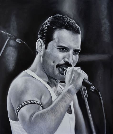 Freddie Mercury painting by Paulina Mackiewicz, oil on canvas ...