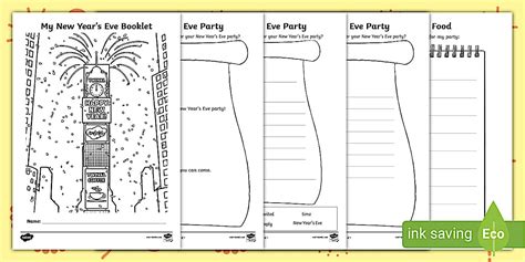New Year's Worksheets Booklet (teacher made) - Twinkl