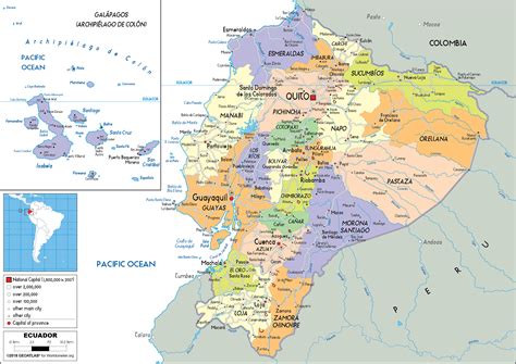 Ecuador Map (Political) - Worldometer