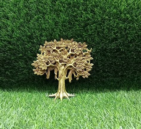 Buy RAMA METAL Brass KALPAVIRUKSHA Tree for Wall Hanging | Wall Decor ...