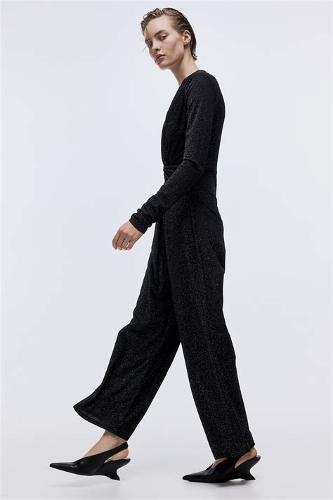 Glittery jumpsuit - Black - Ladies | H&M IN