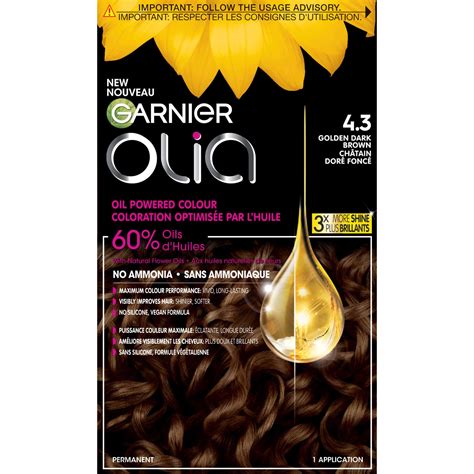 Garnier Olia Permanent Hair Dye Caramel Gold - Ammonia-Free, Oil ...
