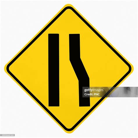 Merging Road Sign High-Res Stock Photo - Getty Images