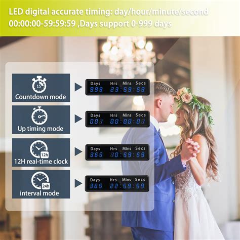 Snapklik.com : SMAHEAT LED Countdown Clock, 999 Days, 23 Hours, 59 ...