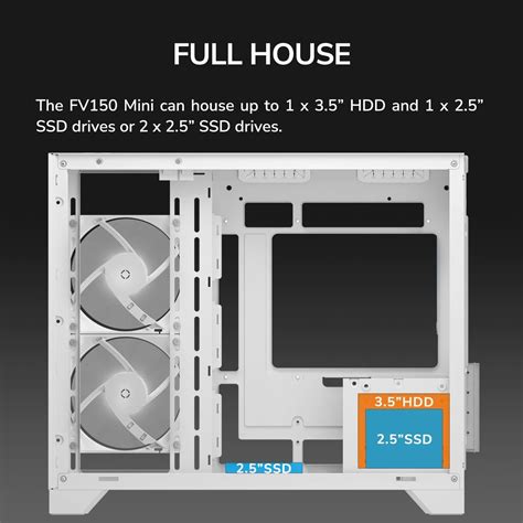 Cougar FV150 mini RGB White Mini Tower Cabinet– Vishal Peripherals