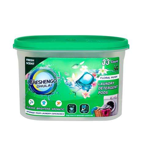 FRESHENGO Dhulai 3 Benefits in 1 Chamber Laundry Pods 33 Units of ...