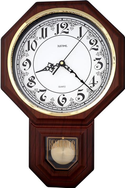 Buy Traditional Schoolhouse Vintage Arabic Pendulum Wall Clock Chimes ...