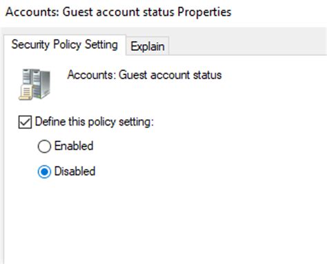 Disabling the guest account | Windows information security basics ...