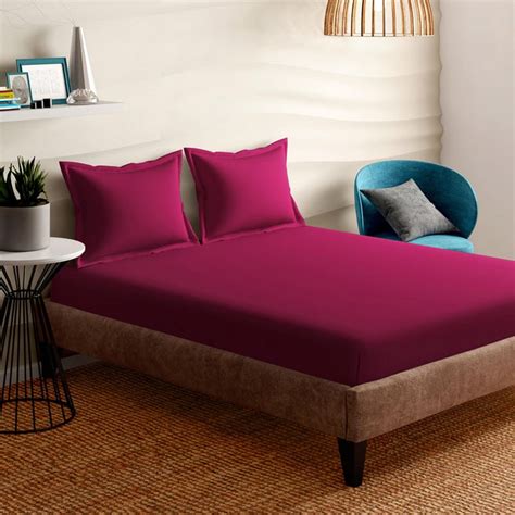 Buy PORTICO Shimmer Cotton 144TC 3Pcs Queen Bedsheet Set from Portico ...