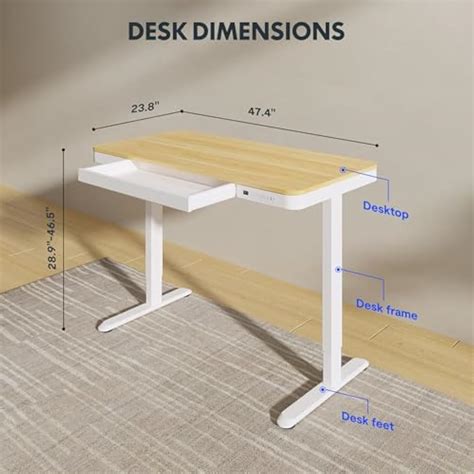 FLEXISPOT Comhar Electric Standing Desk with Drawers India | Ubuy