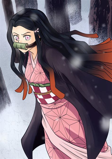 wallpaper anime nezuko cute
