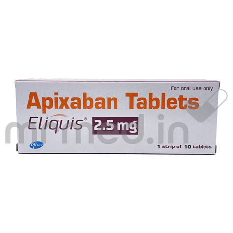 Buy Eliquis 2.5mg Tablet Online: View Uses, Price, Side Effects, And ...