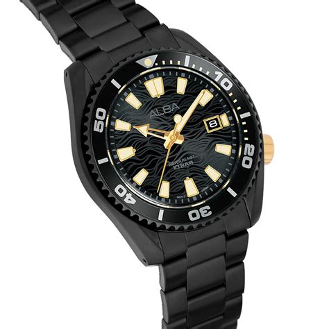 ALBA Black Surf Dial Water Resistant Men's Watch - AS9R63X1 – Sai ...