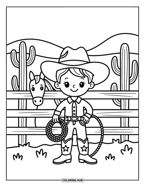 100+ Western Coloring Pages for Kids & Adults (Free Printable PDFs)