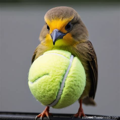 Ginormous Testicles Tennis Ball Bird | Stable Diffusion Online