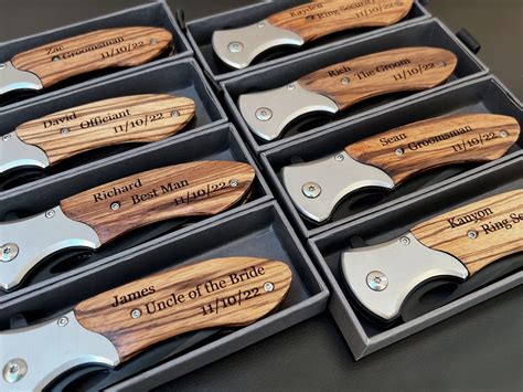 Personalized Engraved Knife Set: Groomsmen Wedding Keepsake - Etsy ...
