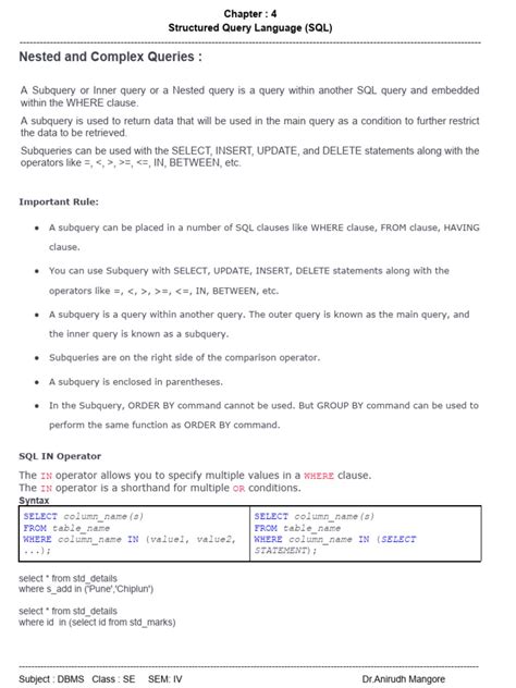 Image result for Complex SQL Queries