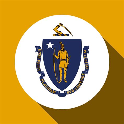 Massachusetts state flag. Vector illustration. 15260653 Vector Art at ...