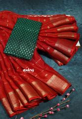 Red - Avantika - Semi Mysore silk - Ghilli Trisha saree inspired ...