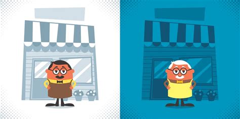 Shopkeeper Cartoon Vector 的图像结果