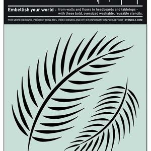 Buy Palm Fronds Repeat Pattern Wall Stencil Reusable Craft & DIY ...