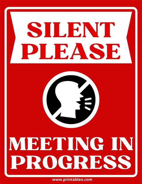 Meeting in Progress Sign 的图像结果