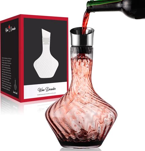 Wine Decanter,Red Wine Carafe,Decanter With Built-in Aerator Pourer ...