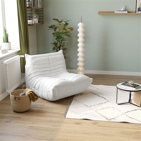 Buy TIFLON Fireside Chair,Lazy Floor Sofa Couches,Teddy Velvet Lounge ...