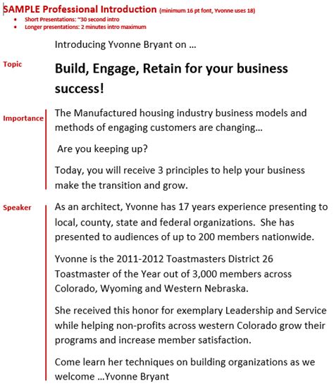 Image result for Speaker Introduction Example