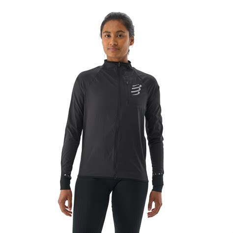 Compressport Hurricane Windproof Jacket Women - black | BIKE24