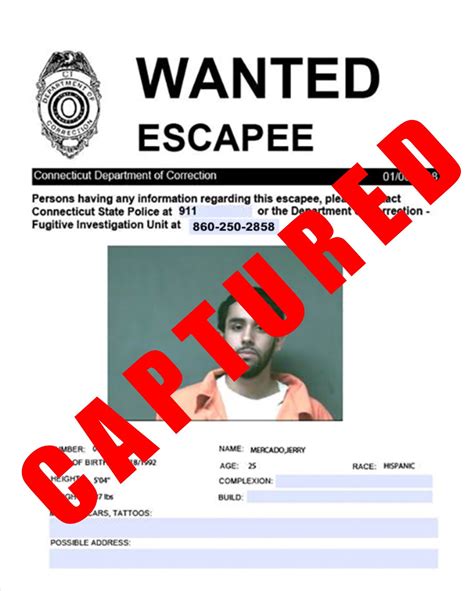 CT State Police on Twitter: "Escaped Inmate from Carl Robinson ...