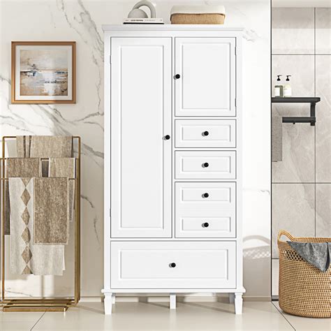 August Grove® Tall And Wide Storage Cabinet With Doors, Accent Cabinet | Wayfair