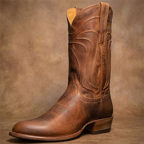 Tan Leather Renovaux Slip On Zipper Western Cowboy Boots - AW24 ...