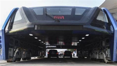 Futuristic straddling bus hits the road in China - India Today