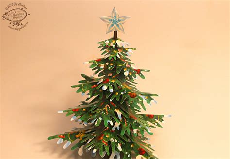 Paper Christmas Tree with Fairy Lights: DIY Paper Craft Kit – Sky Goodies