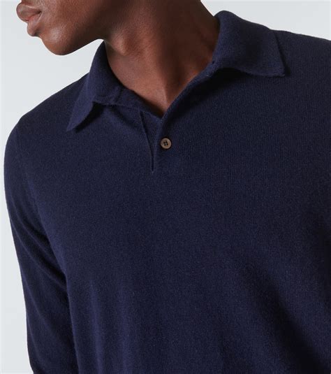 Cashmere polo shirt in blue - Rubinacci | Mytheresa