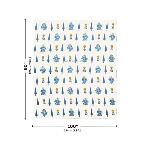 Beautiful Plarsh Floral Premium Hand Blocks of India Cotton Double Bed ...