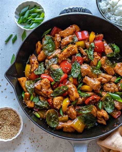 Easy Thai Basil Chicken Recipe | Healthy Fitness Meals