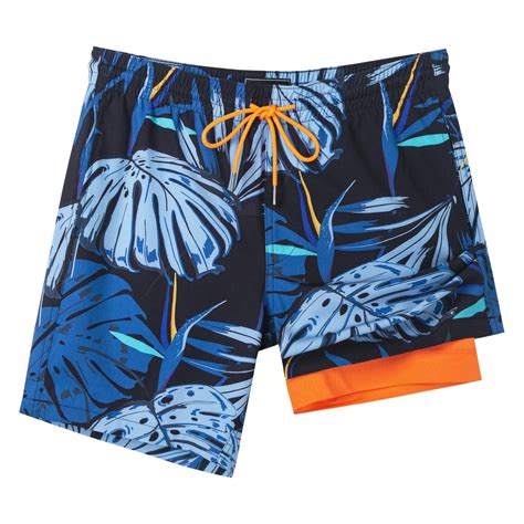 SURF CUZ Mens Swim Trunks with Compression Liner Quick Dry Swim Shorts ...