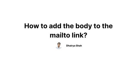 Image result for Mailto Link Syntax