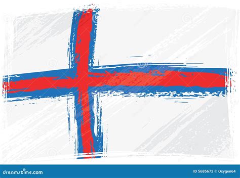 Grunge Faroe Islands flag stock vector. Illustration of european - 5685672