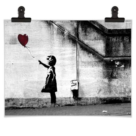 Poster Banksy - Girl with balloon | wall-art.nl