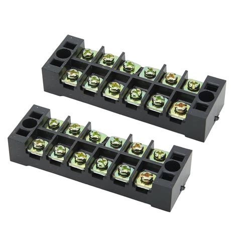 Terminal Strip, 2Pcs Terminal Block Large Current PC Shell for Tunnel Distribution (6 Positions ...