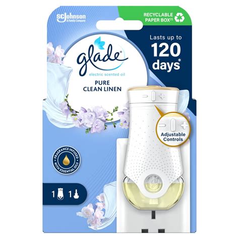 Glade Electric Scented Oil Plug In & Refill Kit - Pure Clean Linen | B&M